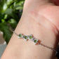 Natural prehnite bow shape moon and star topaz feather bracelet,friendship gift,holiday gift ,gift for her