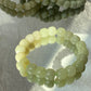 AAA  Natural light green Jade square bead handmade Bracelet Best lucky Gift for her,gift for Mom,meditation crystal bracelet gift for him