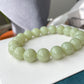 Natural Green & Yellow Jadeite smooth round Jade Bracelet | White Jade Healing Properties | Serene Energy Jewelry