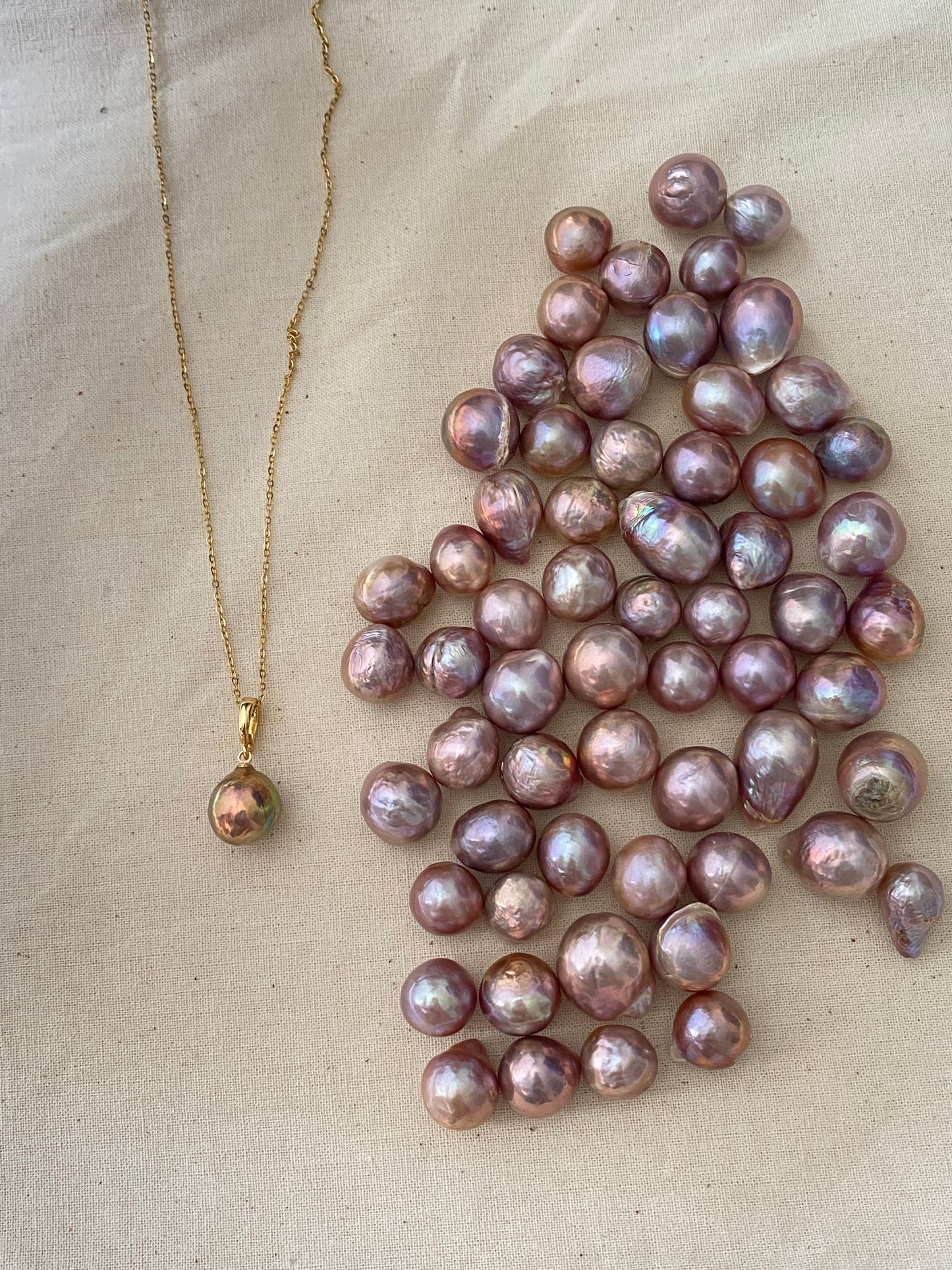 Removable Baroque Pearl Drop Choker – Handmade Freshwater Pearl Necklace
