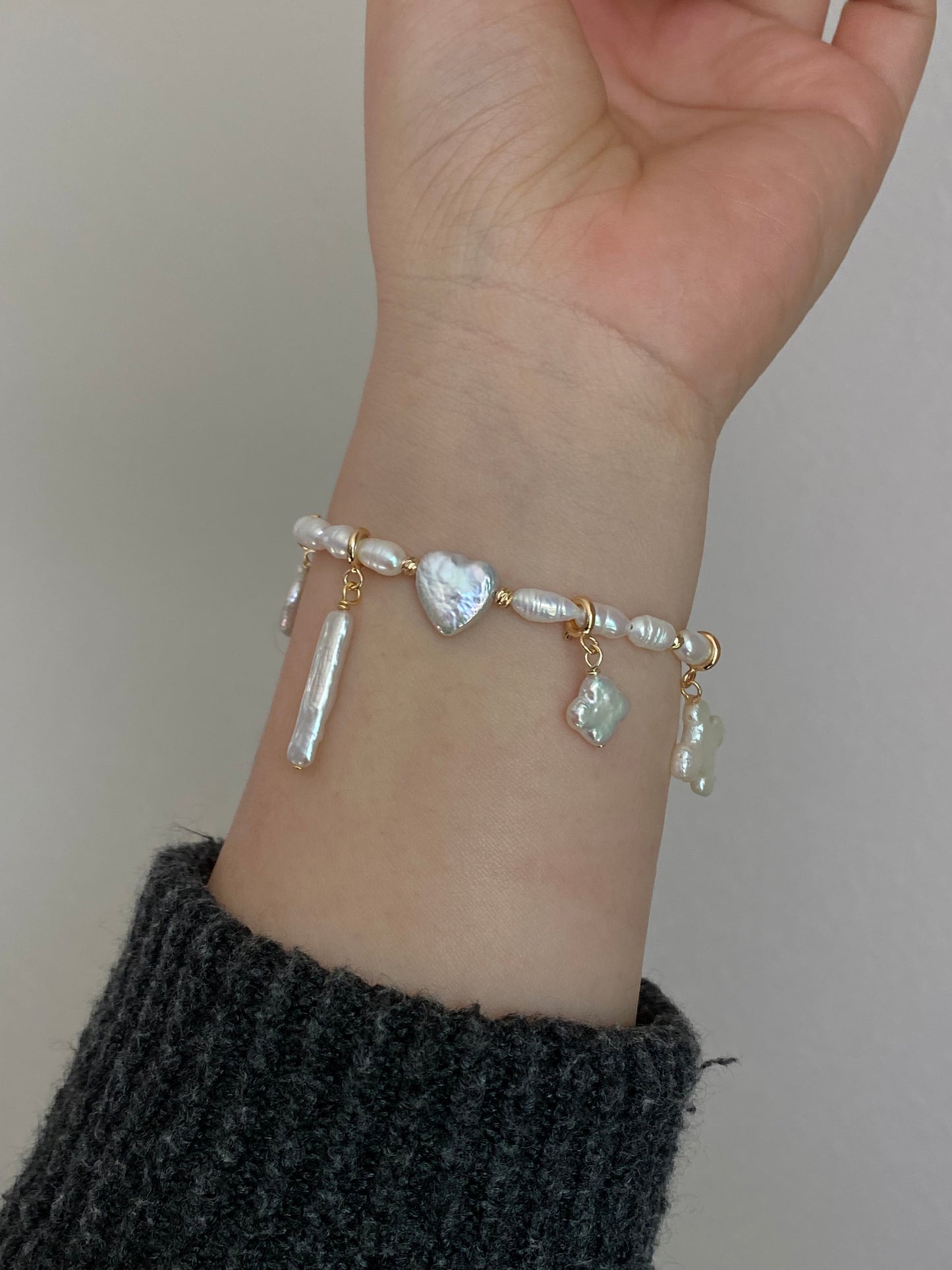 Custom Pearl Charm Necklace  Interchangeable Handmade Baroque Pearl Pendants Multi-Use Charms for Necklace, Bracelet, Anklet, Hair Clip