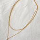 Double Layered Baroque Pearl Pendant Necklace – Elegant 18K Gold-Plated Chain