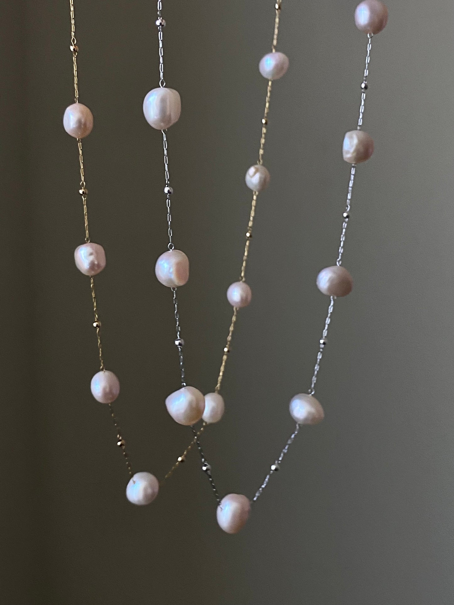 Stellar Elegance:Starry Sky Pearl/Tears of Pearl Natural Freshwater baroque pearls Handmade Multiple use necklace/chocker Necklace