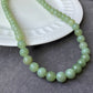 High Grade Natural Lake Green Smooth Round Jade Bead Necklace 9mm | Lucky | birthdays Gift|  anniversaries gift