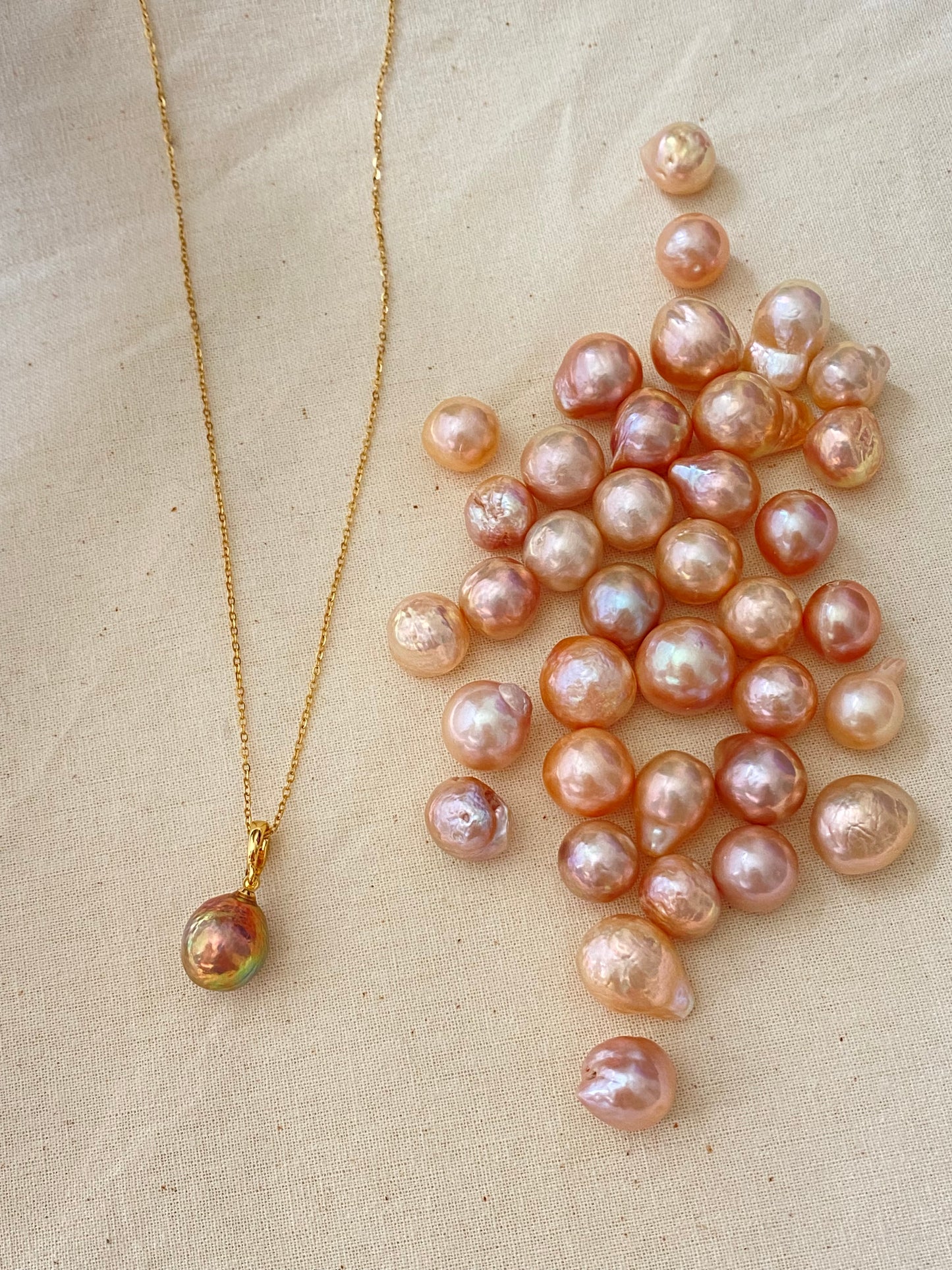 Removable Baroque Pearl Drop Choker – Handmade Freshwater Pearl Necklace