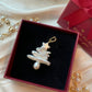 Rare found handmade natural baroque pearls christmas tree removable pendant,holiday gift