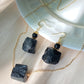 Raw Black Tourmaline Necklace and Earring Set - Protective Energy Healing Crystal Jewelry