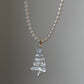 Rare found handmade natural baroque pearls christmas tree removable pendant,holiday gift