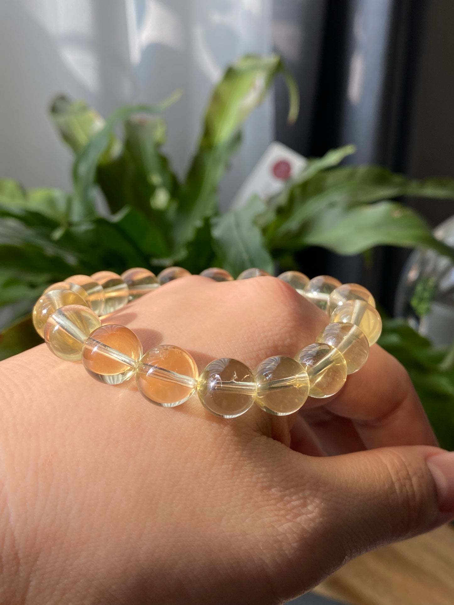 10MM Natural smooth round citrine Bead Bracelet | Wealth Attraction & Positivity | Energizing Jewelry