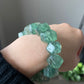 Natural Huge Faceted Fluorite Bracelet - Faceted Raw Stone for Clarity & Protection Healing