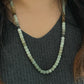 Natural Elegant Long Hetian Jade Necklace with Healing Barrel-Shaped Beads