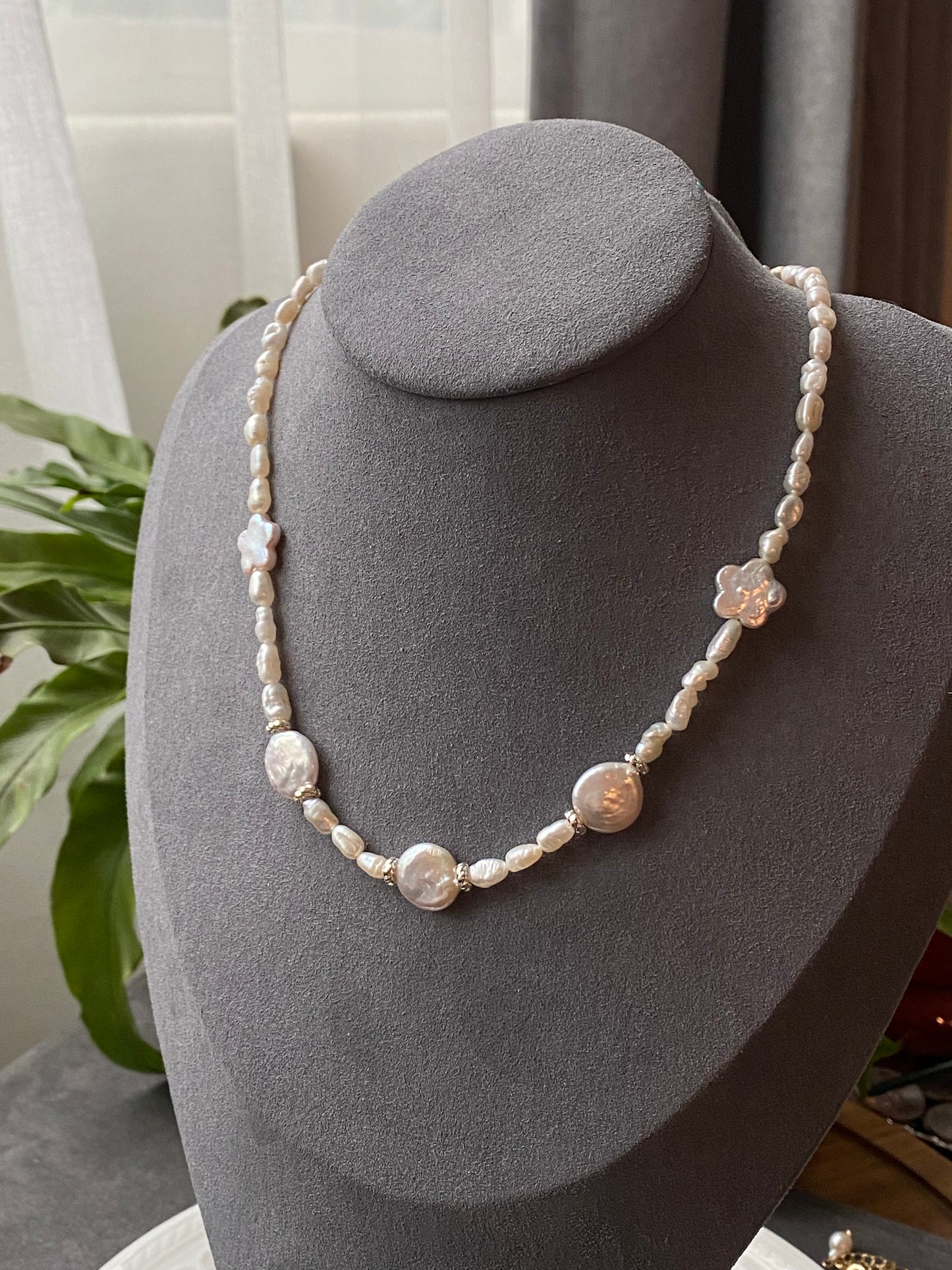 Valentine's Day Gift - Eternal Love Baroque Cherry Blossom& Keshi Pearl Necklace | Spring Romance