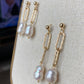 Natural baroque pearls 8 baroque dangle drop earring