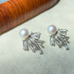Convertible Pearl Firework Earrings 2 in 1 Sparkling Detachable Studs