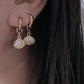 starfish shell Akoya earrings, mismatched earrings, zircon earrings, asymmetrical earrings,  pearl pendant, elegant Dainty gift for her