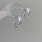 Convertible Pearl Firework Earrings 2 in 1 Sparkling Detachable Studs