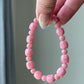 Natural High Grade Rhodochrosite, Faceted Barrel Shape,Pork Belly , Stretchy BraceletGift for loverDiamond Shine-bootsing &Balancing