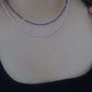 Unique found 1mm Lapis Lazuli  Tiny Pearl Choker Necklace Dainty Minimalist Beaded Necklace  Dainty Layering Necklace ultra thin choker