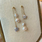 Handmade natural baroque pearl star adjustable dangle drop earring,gift for her,christmas gift