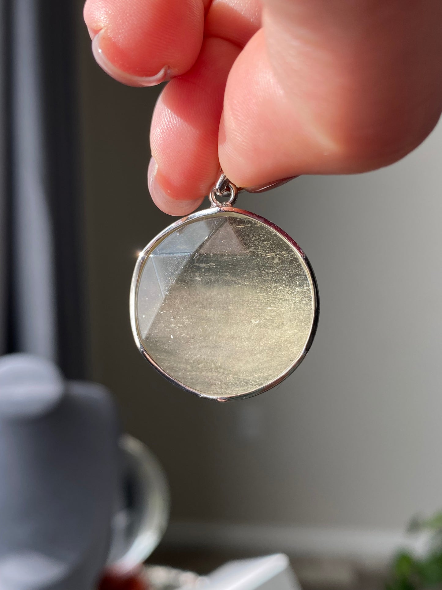 Natural Hand crafted Libyan Desert Glass Meteorite Pendant | Sterling Silver Faceted Healing Jewelry