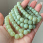AAA  Natural light green Jade square bead handmade Bracelet Best lucky Gift for her,gift for Mom,meditation crystal bracelet gift for him