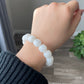 Natural Grade A Hetian White Jade Bracelet,Serenity & Healing Luxury Lucky Jewelry