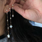 Celeste Wish Dangle Earrings Baroque Pearl Earrings Layering Earrings, Wedding Jewelry, Elegant Pearl Drop Earrings, Handmade Gift for Her