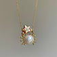 Celestial Crab Pearl Pendant – Gold Crab Baroque Pearl Necklace, Ocean Lover Gift, Cancer Zodiac Jewelry, Handmade unique star Necklace
