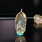 Hand Craft Libyan Desert Glass 925 Sterling Silver 18k Gold-Plated Handmade Pendant – Protection & Transformation Crystal