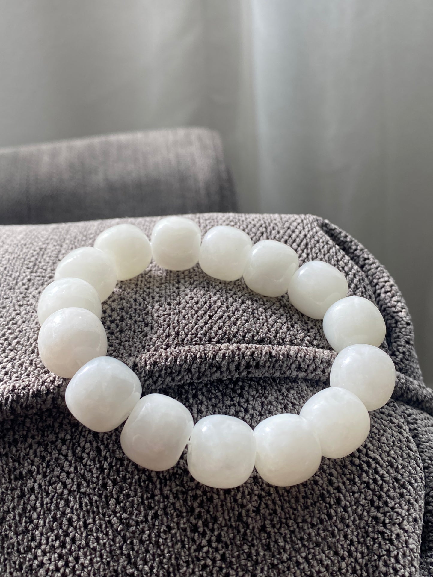 Natural Grade A Hetian White Jade Bracelet,Serenity & Healing Luxury Lucky Jewelry