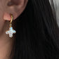 Dainty Petal Cross Pearl Earrings 3 in 1 | Baroque Pearl Pendant | Zircon Stud or Gold Hoop | Bridesmaid Gift for Her love gift