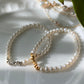 Chic Freshwater Pearl Stretch Bracelet - Timeless Elegance Accessory