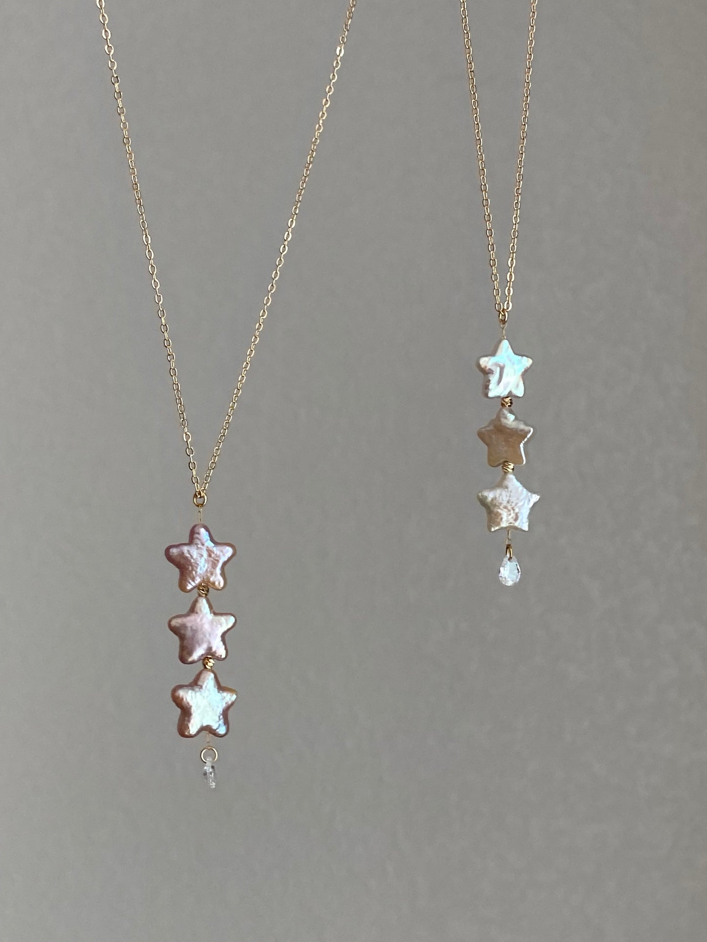 Handmade Starlit Dreams Baroque star pearl Necklace Dainty classic elegant star Chocker necklace  zodica gift Christmas gift for her