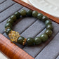 Green Jade and Titanium Rutilated Quartz Healing Bracelet – Balancing Energy Jewelry for Clarity and Wellness