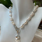 Rare pearl handmade Jewelry necklace with removable baroque pearl Necklace,anniversary gift