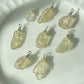 Natural Libyan Gold Tektite/Libyan Desert Glass Raw rock high energy wire pendant-