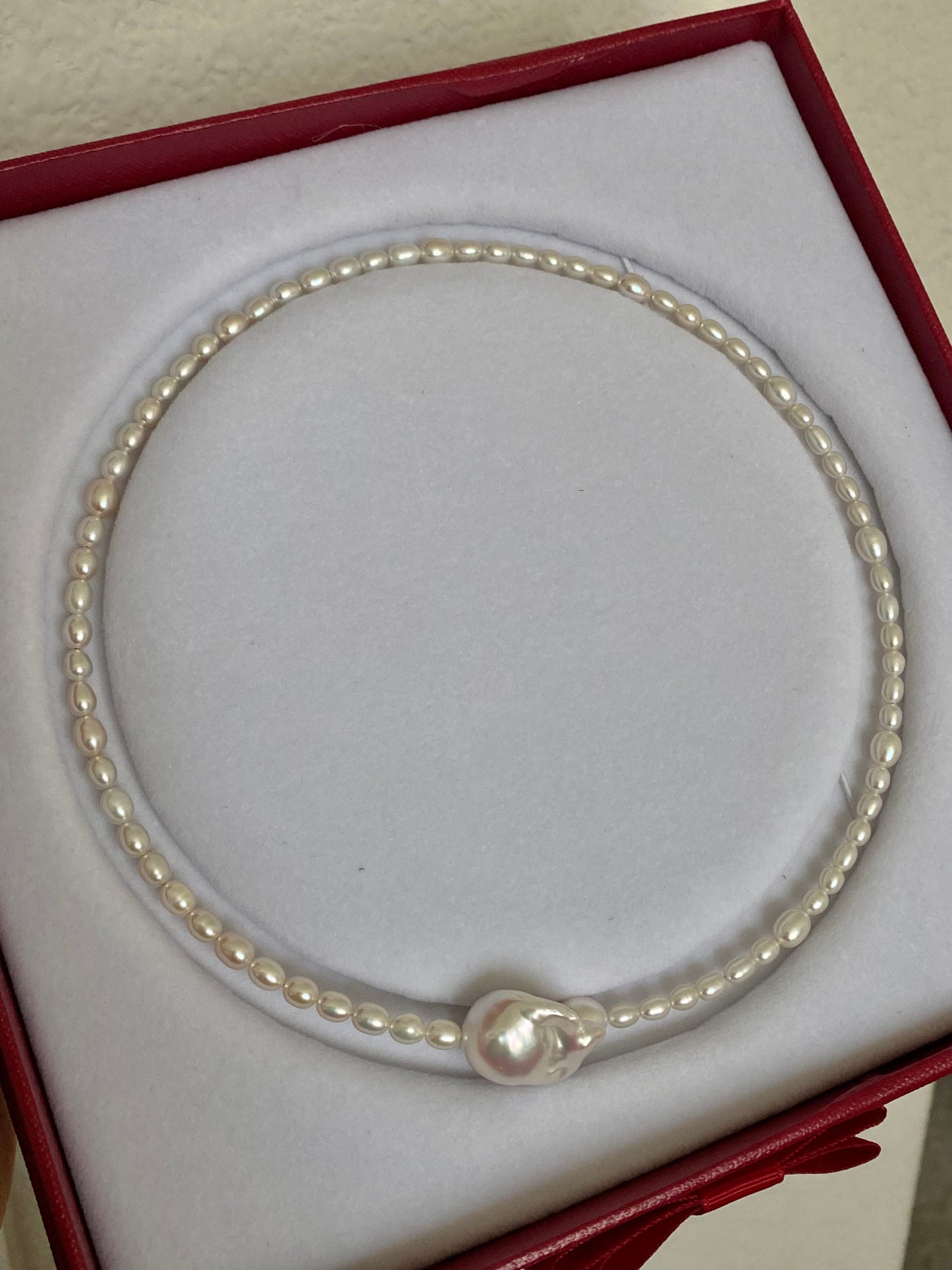 Starry Love Baroque Pearl adjustable Choker - Elegant Long-Distance Romance Jewelry