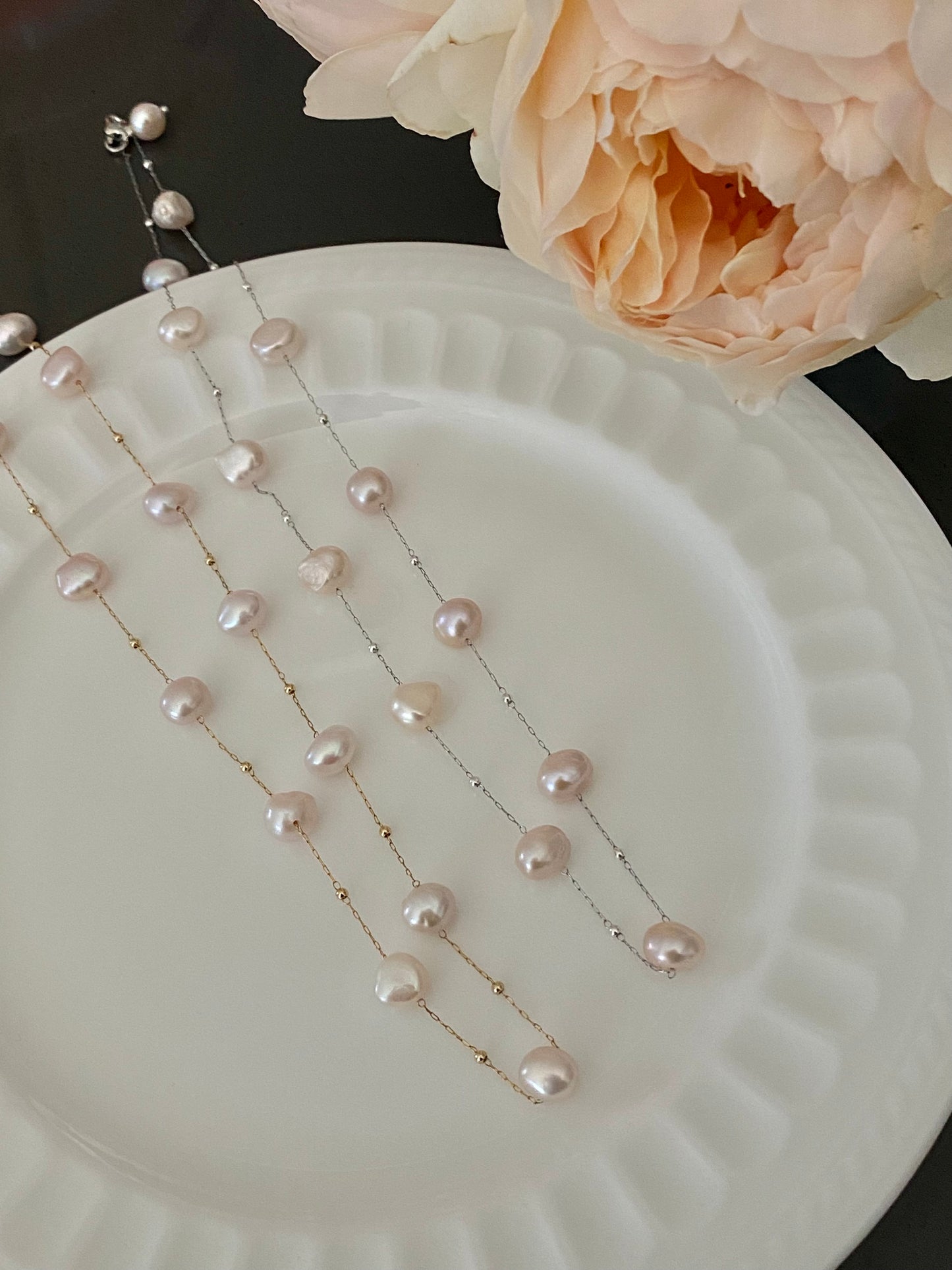 Stellar Elegance:Starry Sky Pearl/Tears of Pearl Natural Freshwater baroque pearls Handmade Multiple use necklace/chocker Necklace