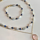 Porcelain Harmony: Unisex Gold-Set lapis lazuli & Pearl Jewelry Inspired by Ancient Art