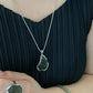 Handcrafted Sterling Silver Moldavite Ring and Necklace Pendant Genuine Moldavite Raw Crystal Pendant