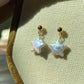 Freshwater pearls baroque star and moon shape studd dangle earring,multiple use pendant,gift for her,christmas gift