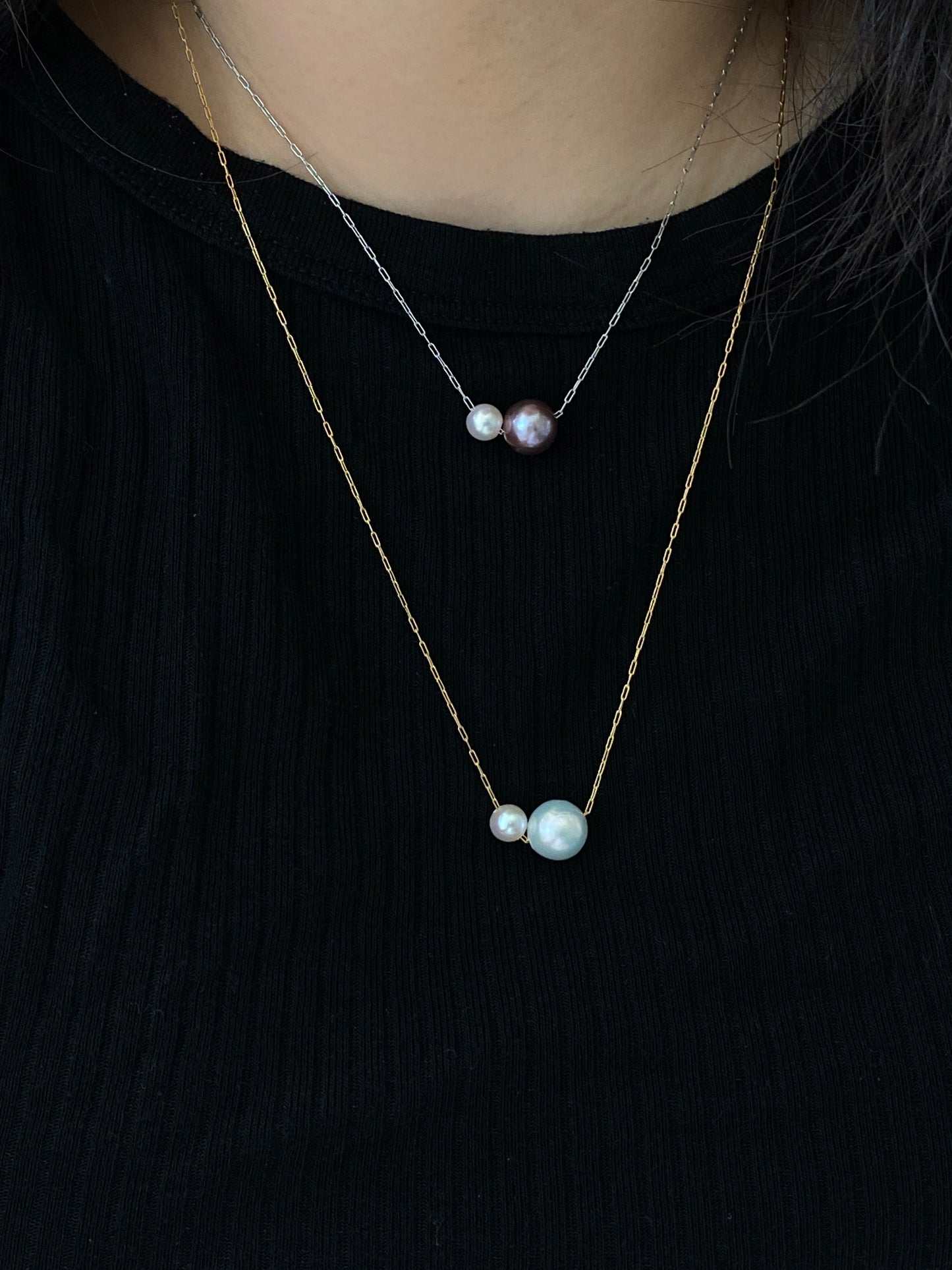 Damson Double pearl Necklace