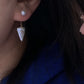 Convertible Pearl Drop Earrings – 3-in-1 Baroque pearl Triangle Earrings – Front Back Stud Earrings – Gift for Her, Bridesmaid, Minimalist Jewelry