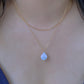 Double Layered Baroque Pearl Pendant Necklace – Elegant 18K Gold-Plated Chain