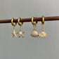 starfish shell Akoya earrings, mismatched earrings, zircon earrings, asymmetrical earrings,  pearl pendant, elegant Dainty gift for her