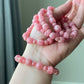 Natural High Grade Rhodochrosite, Faceted Barrel Shape,Pork Belly , Stretchy BraceletGift for loverDiamond Shine-bootsing &Balancing