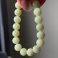 Natural Green & Yellow Jadeite smooth round Jade Bracelet | White Jade Healing Properties | Serene Energy Jewelry