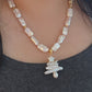 Rare found handmade natural baroque pearls christmas tree removable pendant,holiday gift