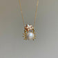 Celestial Crab Pearl Pendant – Gold Crab Baroque Pearl Necklace, Ocean Lover Gift, Cancer Zodiac Jewelry, Handmade unique star Necklace