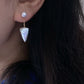 Convertible Pearl Drop Earrings – 3-in-1 Baroque pearl Triangle Earrings – Front Back Stud Earrings – Gift for Her, Bridesmaid, Minimalist Jewelry